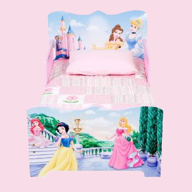 Disney Princess Wooden Toddler Bed with Safe Sleep Rails Disney Princess Wooden Toddler Bed with Safe Sleep Rails